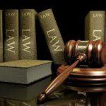 A gavel and some books on law